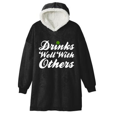 S Well With Others Funny St Patricks Day Meaningful Gift Hooded Wearable Blanket
