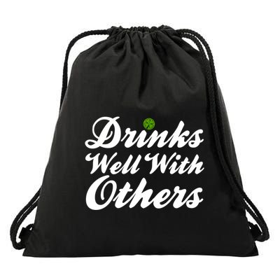 S Well With Others Funny St Patricks Day Meaningful Gift Drawstring Bag