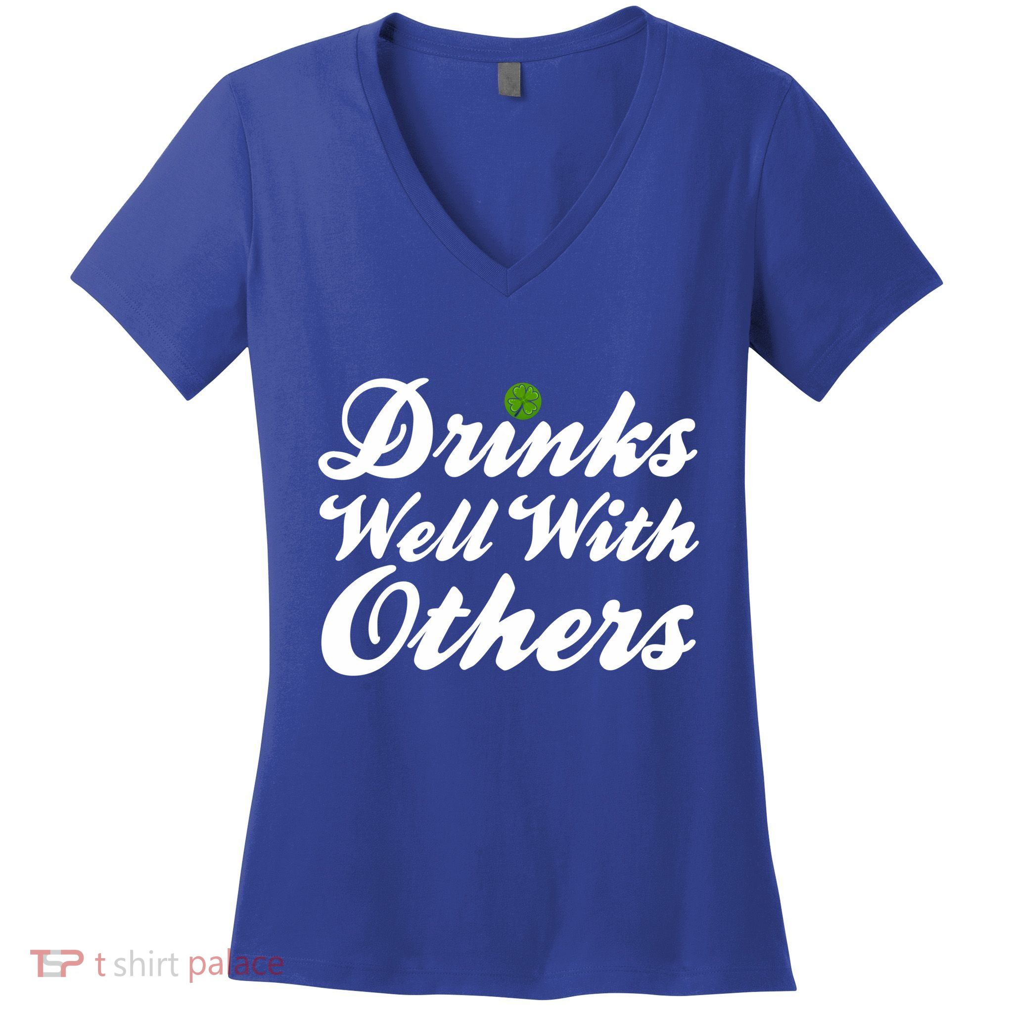 S Well With Others Funny St Patricks Day Meaningful Gift Women's V-Neck T-Shirt