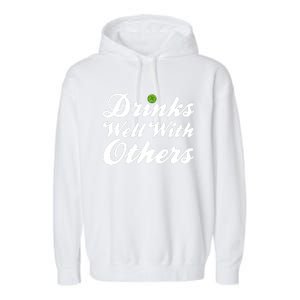 S Well With Others Funny St Patricks Day Meaningful Gift Garment-Dyed Fleece Hoodie