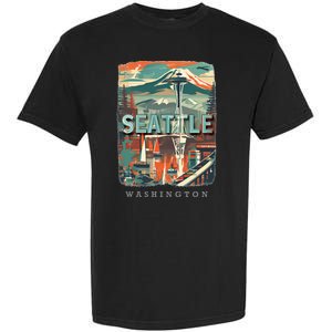 Seattle W.A.S..H.I.N.G.T.O.N Wa Emerald City Skyline Sd270 Garment-Dyed Heavyweight T-Shirt