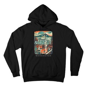 Seattle W.A.S..H.I.N.G.T.O.N Wa Emerald City Skyline Sd270 Hoodie