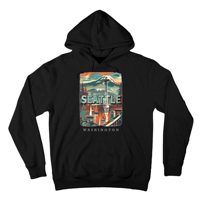 Seattle W.A.S..H.I.N.G.T.O.N Wa Emerald City Skyline Sd270 Hoodie