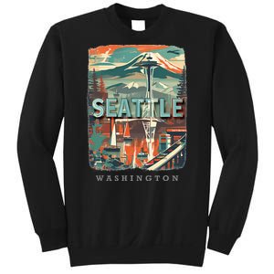 Seattle W.A.S..H.I.N.G.T.O.N Wa Emerald City Skyline Sd270 Sweatshirt