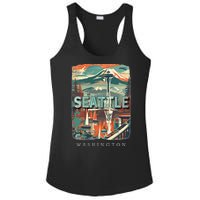 Seattle W.A.S..H.I.N.G.T.O.N Wa Emerald City Skyline Sd270 Ladies PosiCharge Competitor Racerback Tank