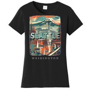 Seattle W.A.S..H.I.N.G.T.O.N Wa Emerald City Skyline Sd270 Women's T-Shirt