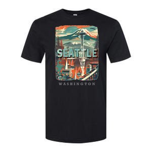 Seattle W.A.S..H.I.N.G.T.O.N Wa Emerald City Skyline Sd270 Softstyle CVC T-Shirt