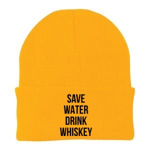 Save Water Whiskey Lover Great Gift Knit Cap Winter Beanie