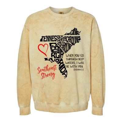 Southeast When You Go Through Deep Waters ILl Be With You Colorblast Crewneck Sweatshirt