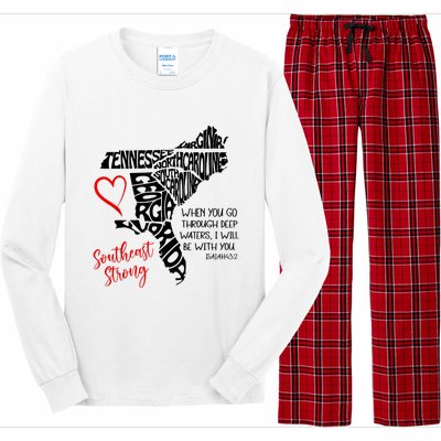 Southeast When You Go Through Deep Waters ILl Be With You Long Sleeve Pajama Set