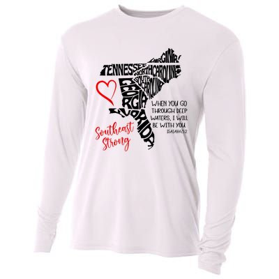 Southeast When You Go Through Deep Waters ILl Be With You Cooling Performance Long Sleeve Crew