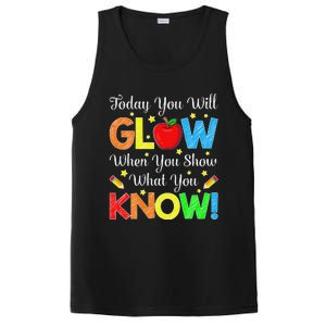 Show What You Know Funny Exam Testing Day Teachers PosiCharge Competitor Tank