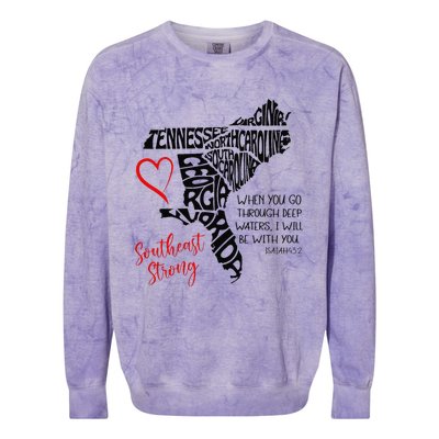 Southeast When You Go Through Deep Waters ILl Be With You Colorblast Crewneck Sweatshirt