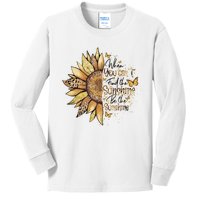 Sunflowers When You Cant Find The Sunshine Kids Long Sleeve Shirt