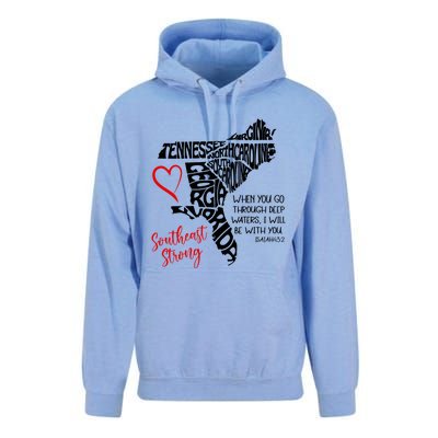 Southeast When You Go Through Deep Waters ILl Be With You Unisex Surf Hoodie