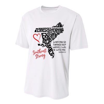 Southeast When You Go Through Deep Waters ILl Be With You Performance Sprint T-Shirt