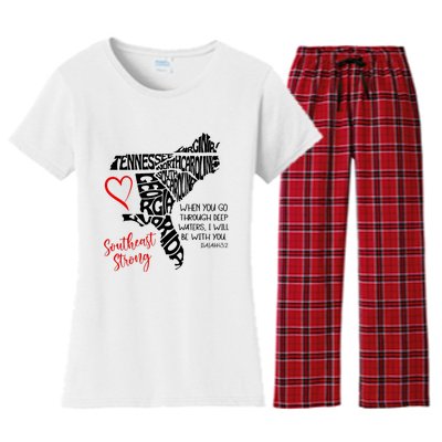 Southeast When You Go Through Deep Waters ILl Be With You Women's Flannel Pajama Set