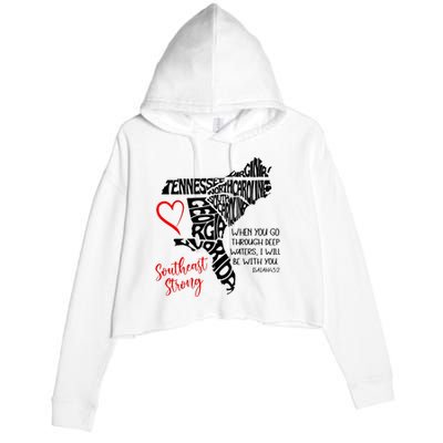 Southeast When You Go Through Deep Waters ILl Be With You Crop Fleece Hoodie