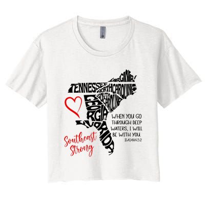 Southeast When You Go Through Deep Waters ILl Be With You Women's Crop Top Tee