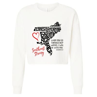 Southeast When You Go Through Deep Waters ILl Be With You Cropped Pullover Crew