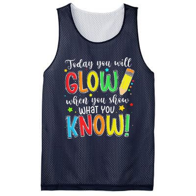 Show What You Know Test Testing Day For Teacher Mesh Reversible Basketball Jersey Tank