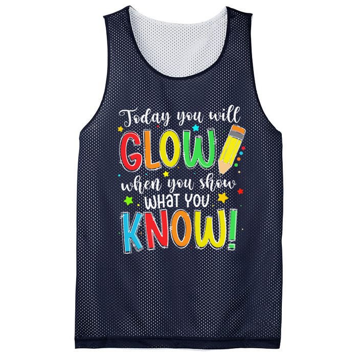 Show What You Know Test Testing Day For Teacher Mesh Reversible Basketball Jersey Tank