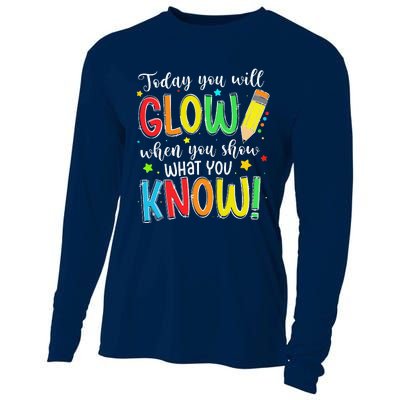 Show What You Know Test Testing Day For Teacher Cooling Performance Long Sleeve Crew