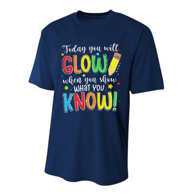 Show What You Know Test Testing Day For Teacher Performance Sprint T-Shirt