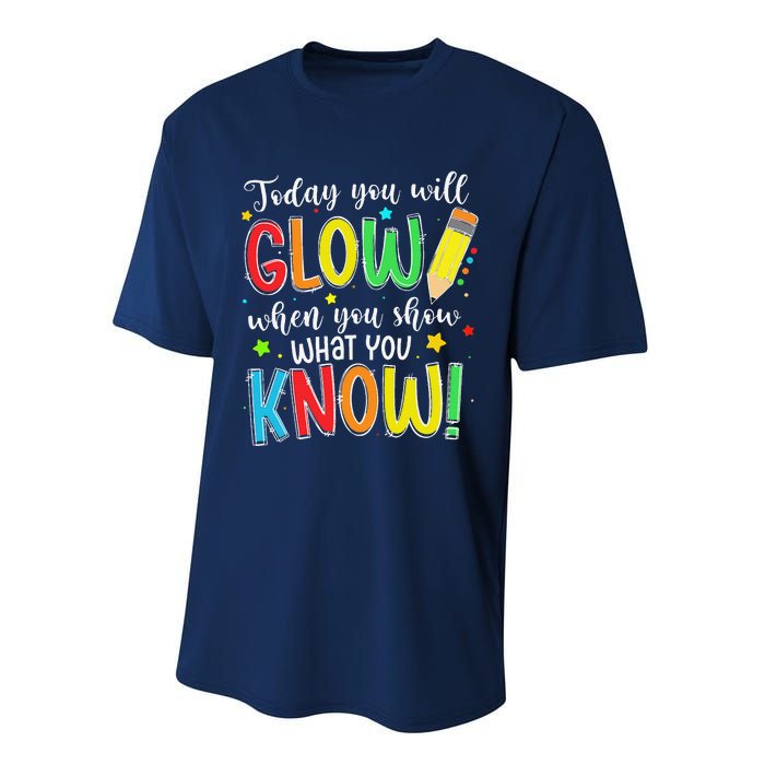 Show What You Know Test Testing Day For Teacher Performance Sprint T-Shirt