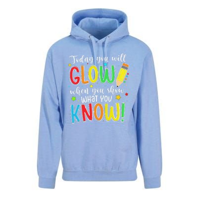 Show What You Know Test Testing Day For Teacher Unisex Surf Hoodie