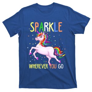 Sparkle Wherever You Go Unicorn Lovers Gift T-Shirt