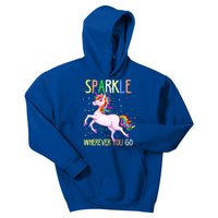 Sparkle Wherever You Go Unicorn Lovers Gift Kids Hoodie