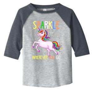 Sparkle Wherever You Go Unicorn Lovers Gift Toddler Fine Jersey T-Shirt