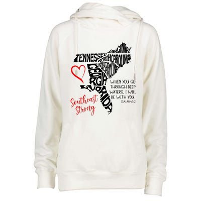 Southeast When You Go Through Deep Waters ILl Be With You Womens Funnel Neck Pullover Hood