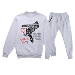 Southeast When You Go Through Deep Waters ILl Be With You Premium Crewneck Sweatsuit Set