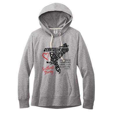 Southeast When You Go Through Deep Waters ILl Be With You Women's Fleece Hoodie