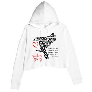 Southeast When You Go Through Deep Waters ILl Be With You Crop Fleece Hoodie