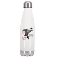 Southeast When You Go Through Deep Waters ILl Be With You Stainless Steel Insulated Water Bottle