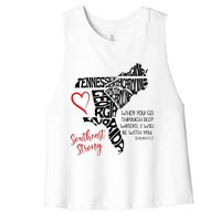 Southeast When You Go Through Deep Waters ILl Be With You Women's Racerback Cropped Tank