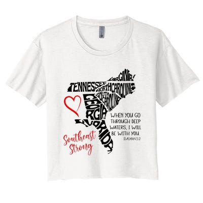 Southeast When You Go Through Deep Waters ILl Be With You Women's Crop Top Tee