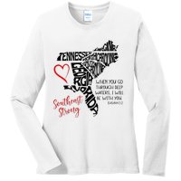 Southeast When You Go Through Deep Waters ILl Be With You Ladies Long Sleeve Shirt