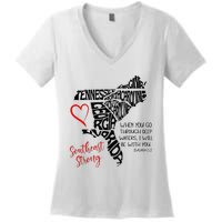 Southeast When You Go Through Deep Waters ILl Be With You Women's V-Neck T-Shirt