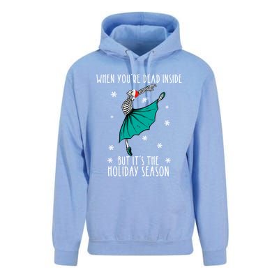 Skeleton When You're Dead Inside But It's The Holiday Season Gift Unisex Surf Hoodie