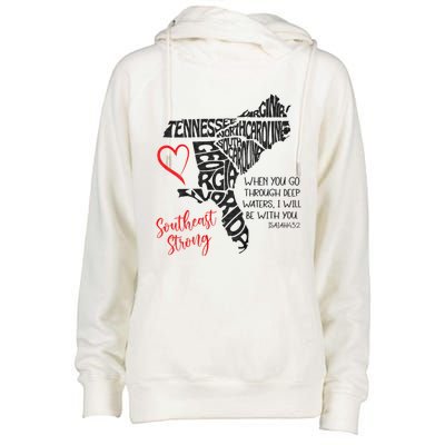 Southeast When You Go Through Deep Waters ILl Be With You Womens Funnel Neck Pullover Hood