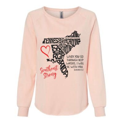 Southeast When You Go Through Deep Waters ILl Be With You Womens California Wash Sweatshirt