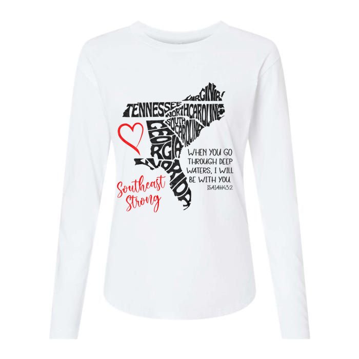 Southeast When You Go Through Deep Waters ILl Be With You Womens Cotton Relaxed Long Sleeve T-Shirt