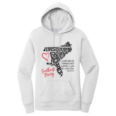 Southeast When You Go Through Deep Waters ILl Be With You Women's Pullover Hoodie