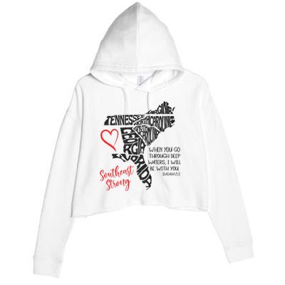 Southeast When You Go Through Deep Waters ILl Be With You Crop Fleece Hoodie