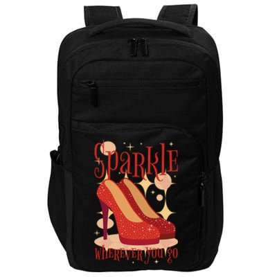 Sparkle Wherever You Go Red Heels Gift For Her Impact Tech Backpack