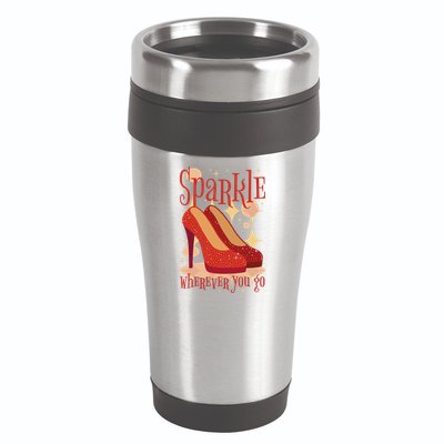 Sparkle Wherever You Go Red Heels Gift For Her 16oz Travel Tumbler